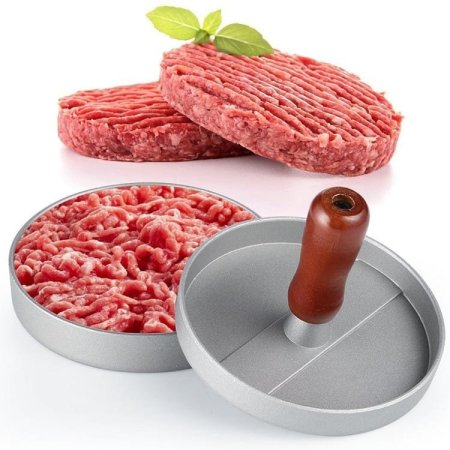 قالب همبرجر المنيوم يد خشب