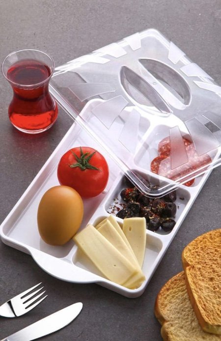 جاط مقسم بلاستك مع غطاء