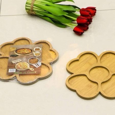 صحون تقديم خشب بامبو